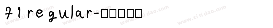 71 regular字体转换